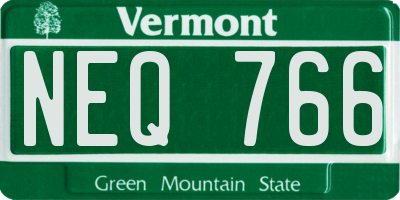 VT license plate NEQ766