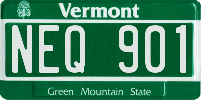 VT license plate NEQ901