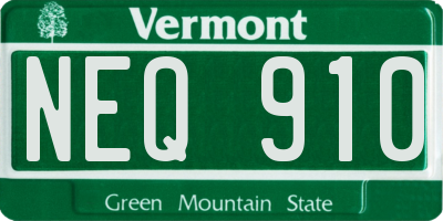 VT license plate NEQ910