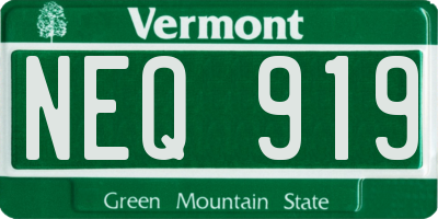 VT license plate NEQ919