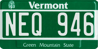 VT license plate NEQ946