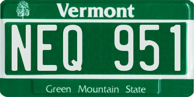 VT license plate NEQ951