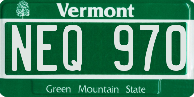 VT license plate NEQ970
