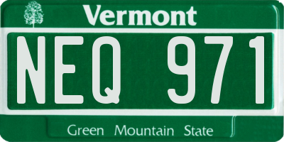 VT license plate NEQ971