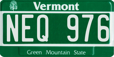 VT license plate NEQ976