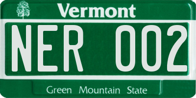 VT license plate NER002