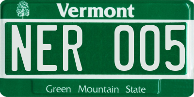 VT license plate NER005