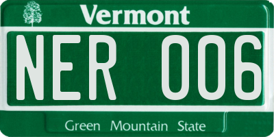 VT license plate NER006