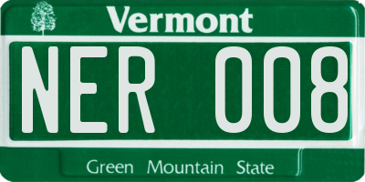 VT license plate NER008