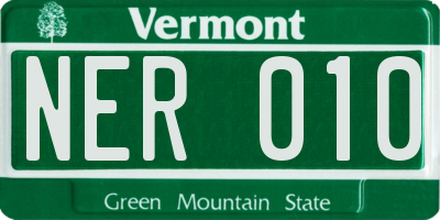VT license plate NER010