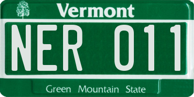 VT license plate NER011