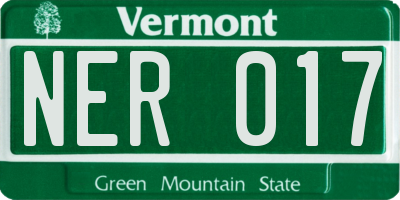 VT license plate NER017