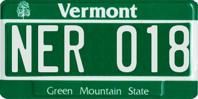 VT license plate NER018