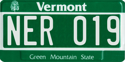 VT license plate NER019
