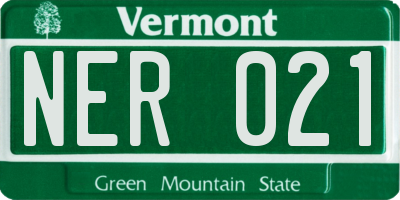 VT license plate NER021