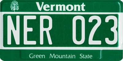 VT license plate NER023