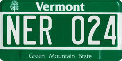 VT license plate NER024