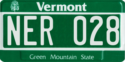 VT license plate NER028