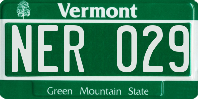 VT license plate NER029