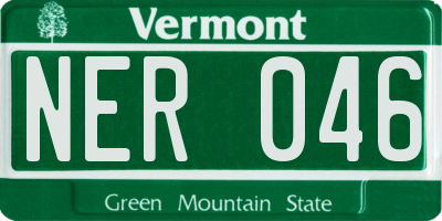 VT license plate NER046
