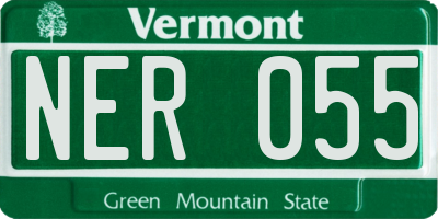 VT license plate NER055