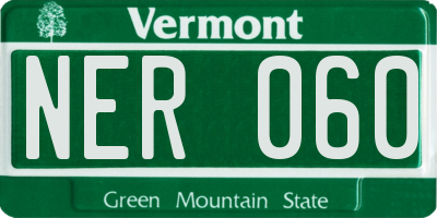 VT license plate NER060