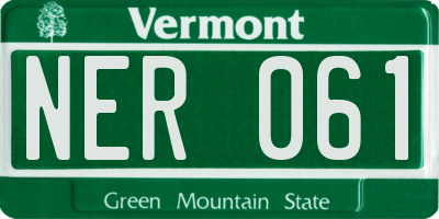 VT license plate NER061