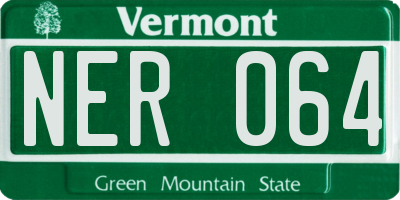 VT license plate NER064