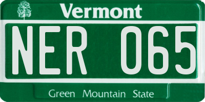 VT license plate NER065