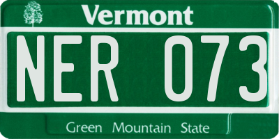 VT license plate NER073