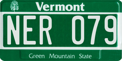 VT license plate NER079