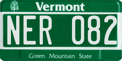 VT license plate NER082