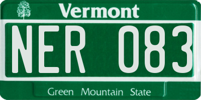 VT license plate NER083