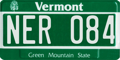 VT license plate NER084