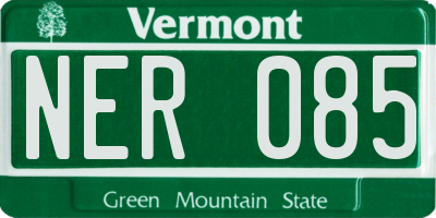VT license plate NER085