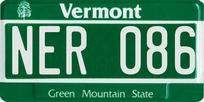 VT license plate NER086