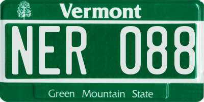 VT license plate NER088
