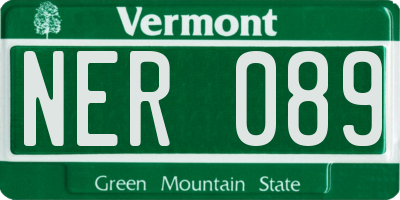 VT license plate NER089