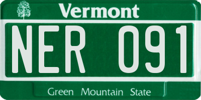 VT license plate NER091