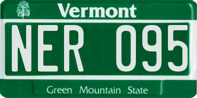 VT license plate NER095