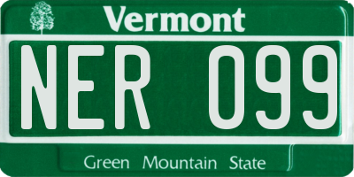 VT license plate NER099