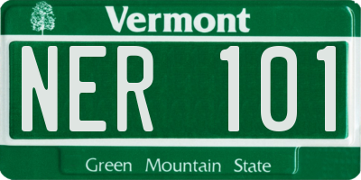 VT license plate NER101