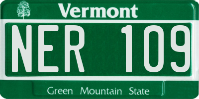 VT license plate NER109