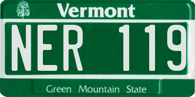 VT license plate NER119