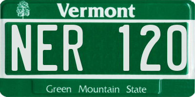 VT license plate NER120