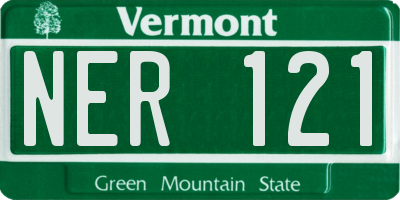 VT license plate NER121
