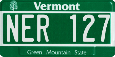 VT license plate NER127