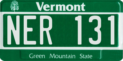 VT license plate NER131