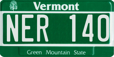 VT license plate NER140