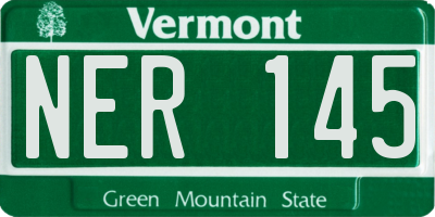 VT license plate NER145